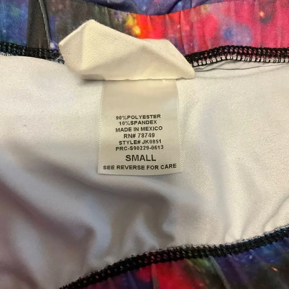 Modern Lux Stretch Multicolor and Cross Midiskirt, S, christcore, bubble goth